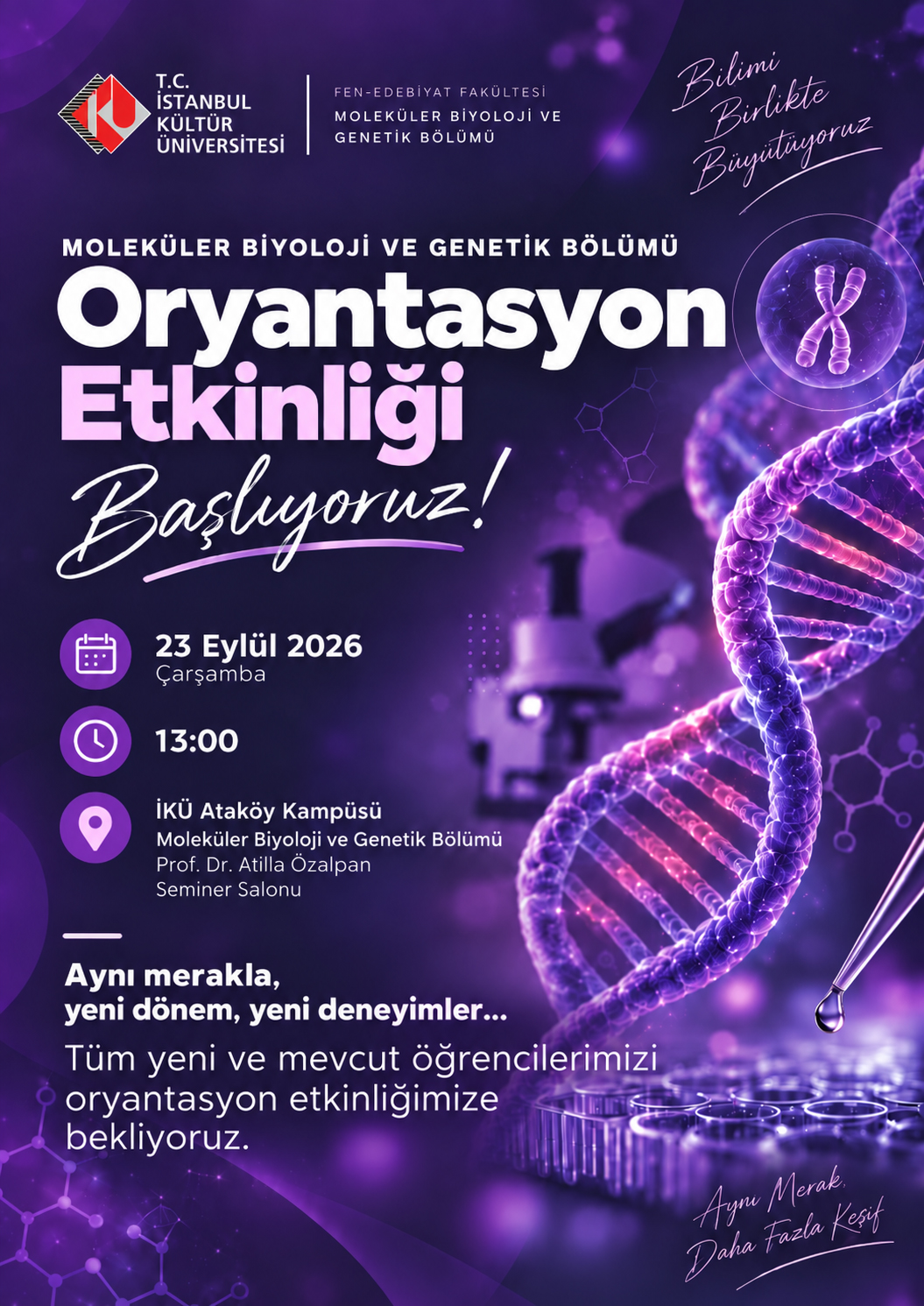 Moleküler Biyoloji ve Genetik Bölümü