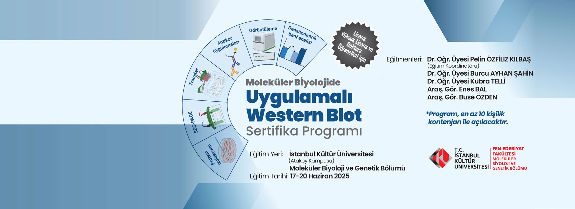 Moleküler Biyolojide Uygulamalı Western Blot Sertifika Programı Kayıtları Başladı
